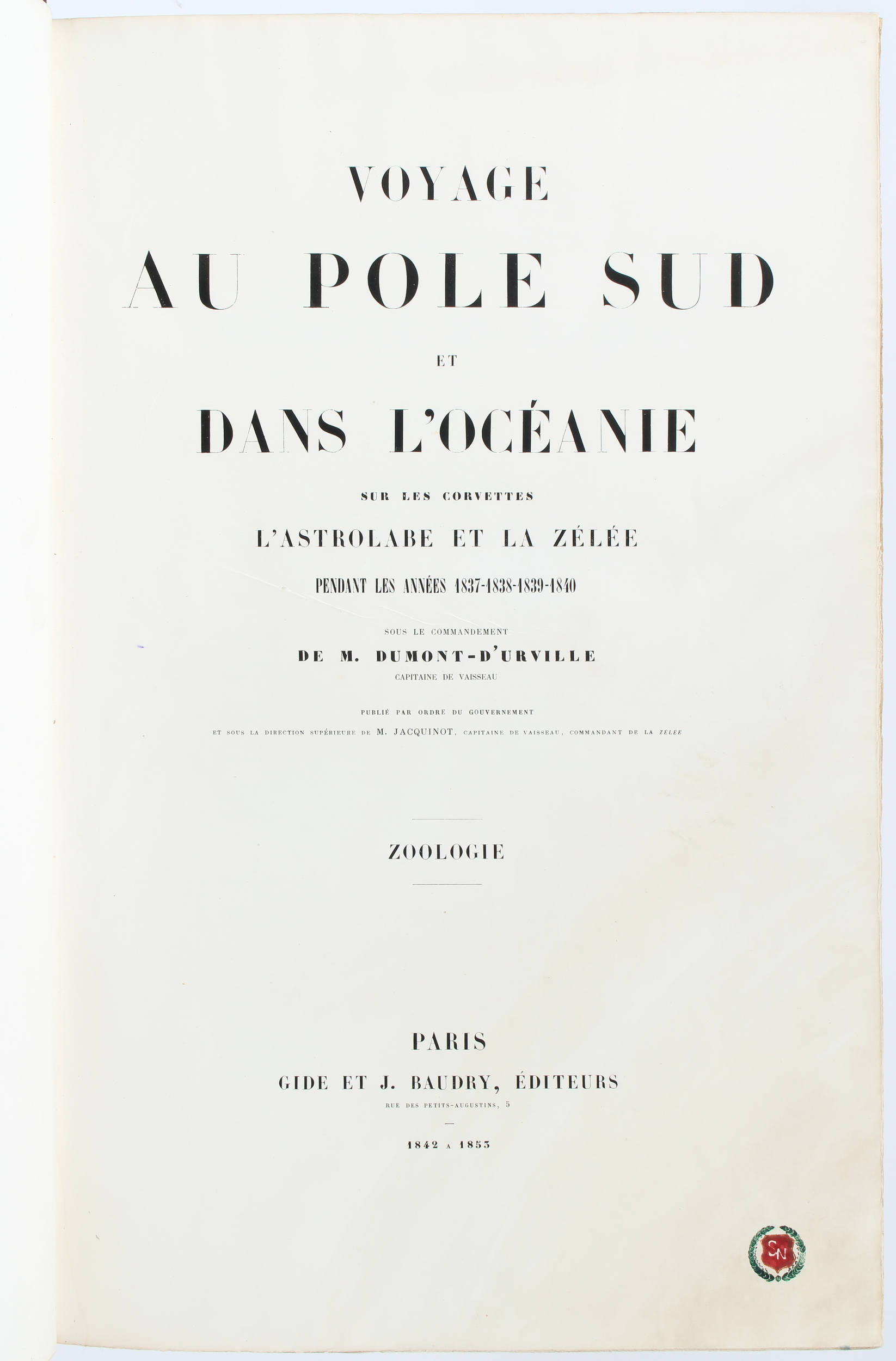 (Hombron), Voyage au pole du sud. Zoologie. Atlas