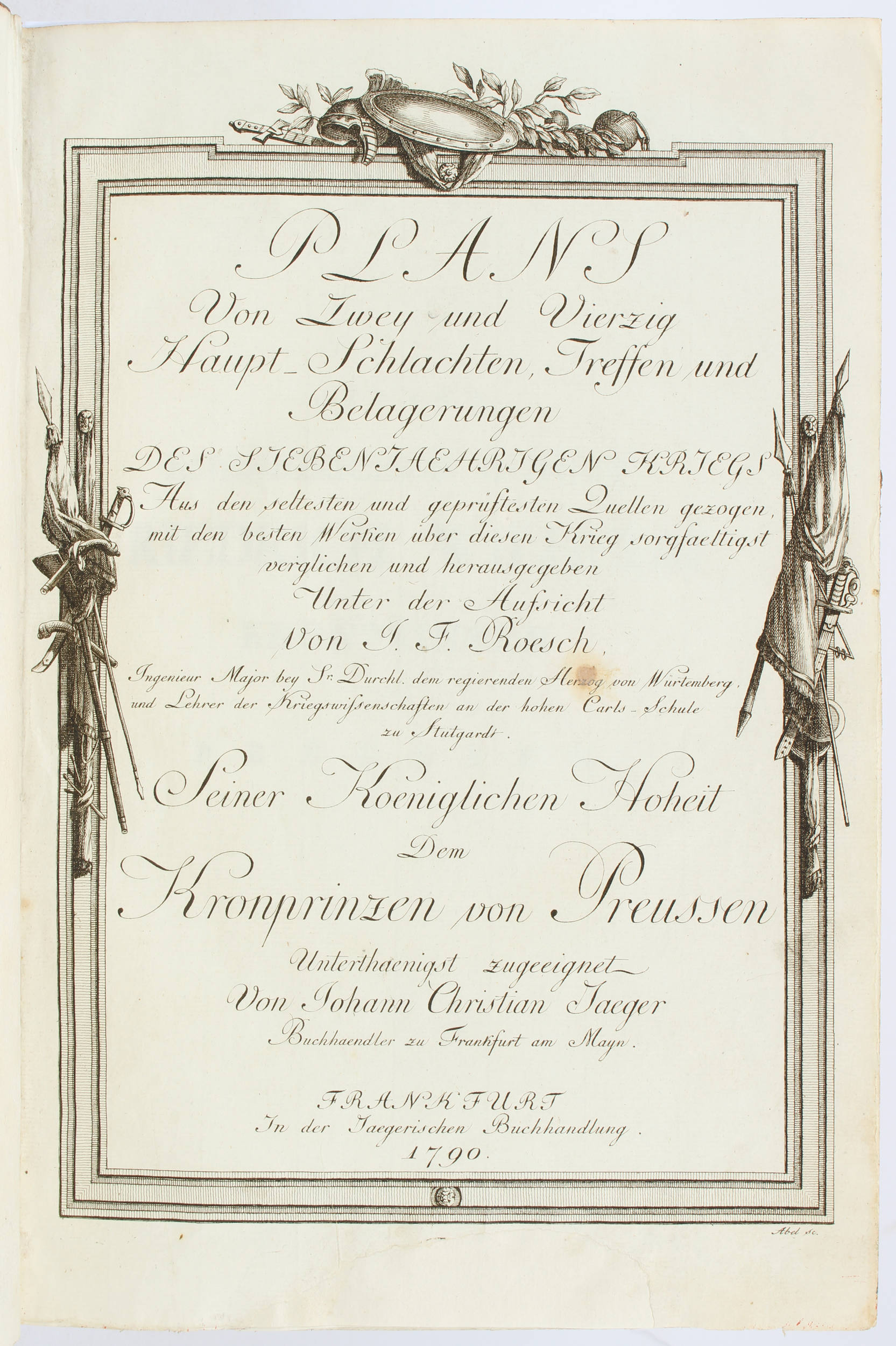 Roesch, Plans von 42 Haupt-Schlachten