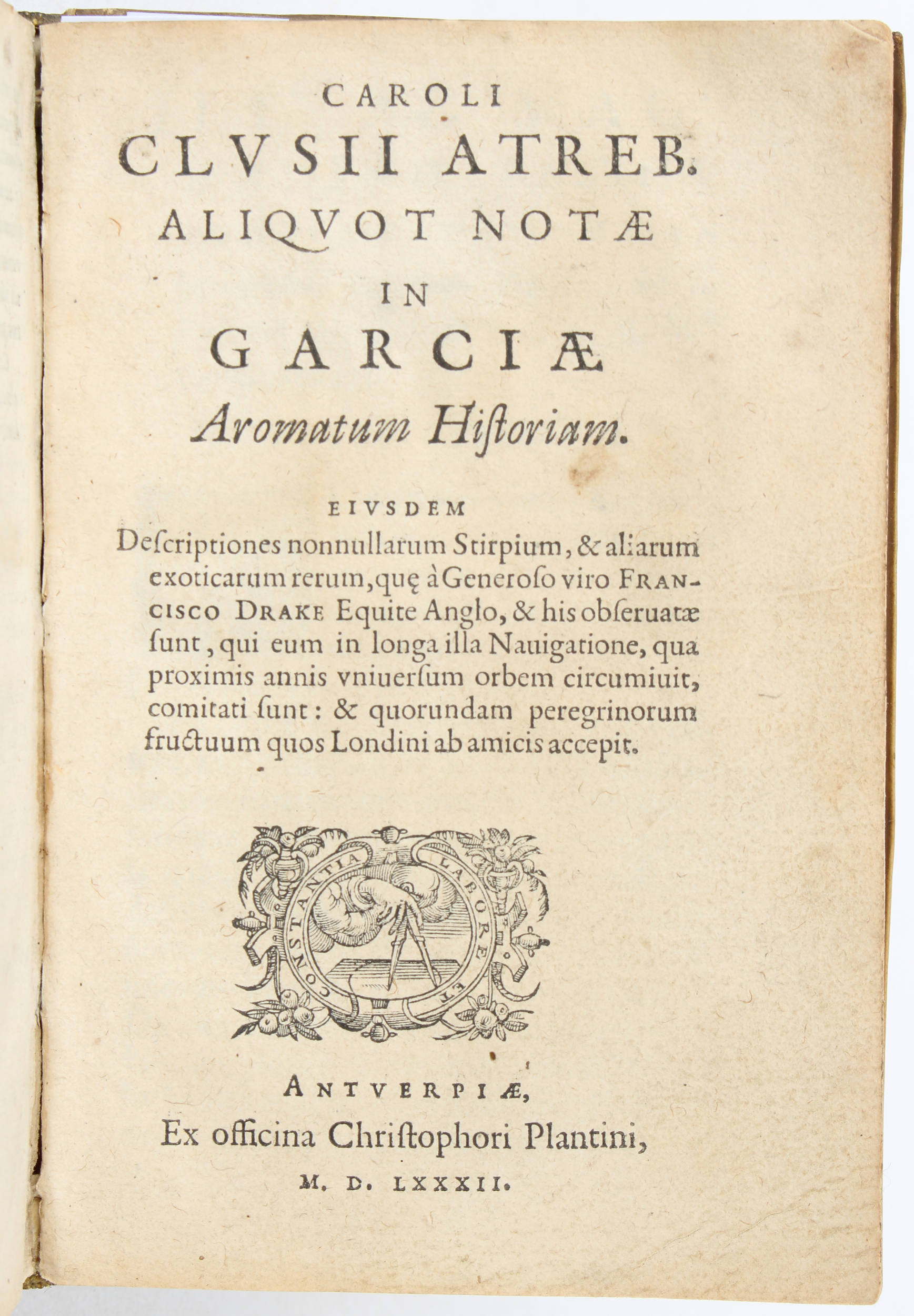 Clusius, Sammelband mit Aliquot notae + 4 Beibände