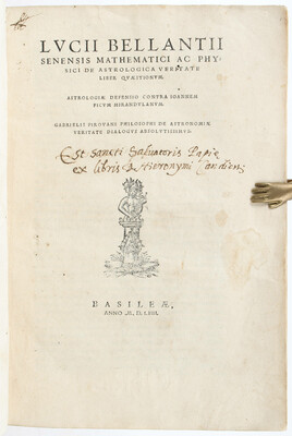 Bellanti, De astrologica veritate liber