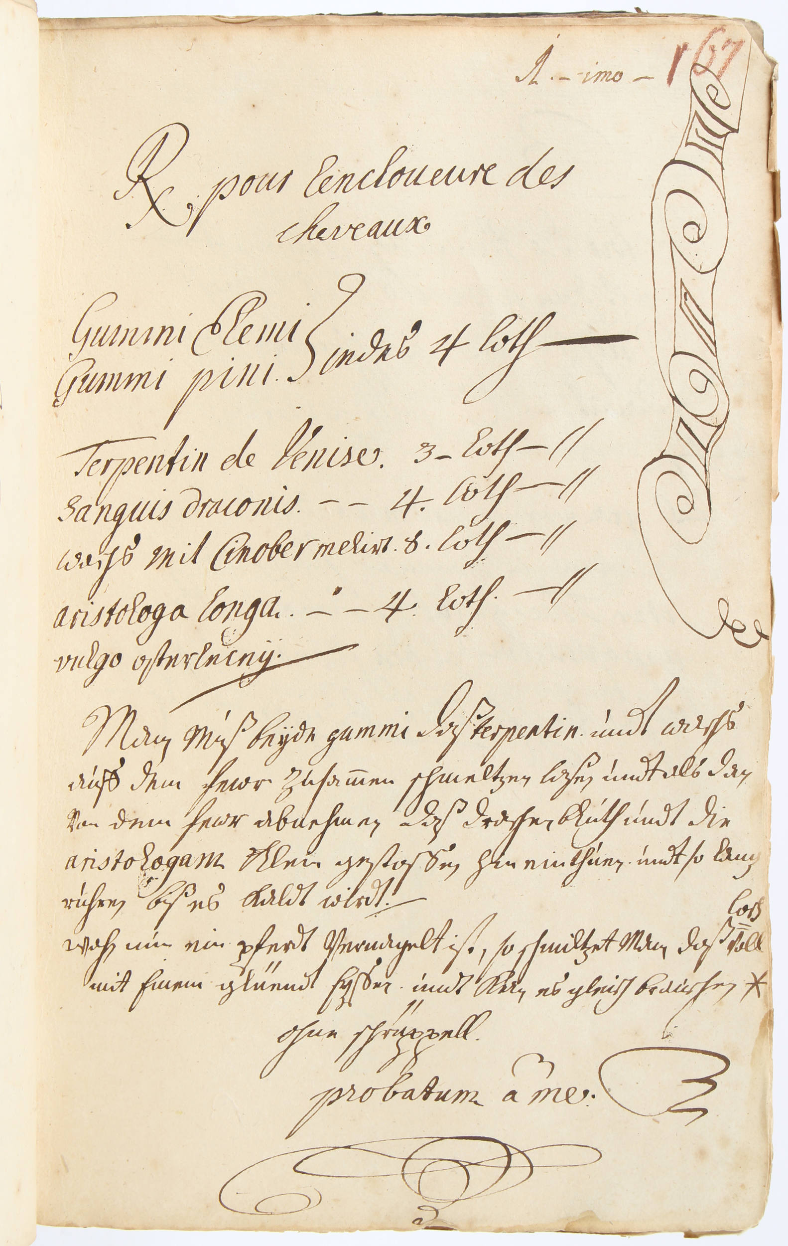 Alchemie. Sammelhandschrift 18. Jh.