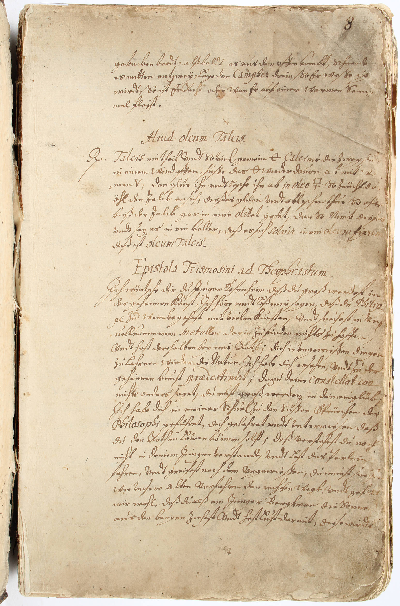 Alchemie. Sammelhandschrift 18. Jh.