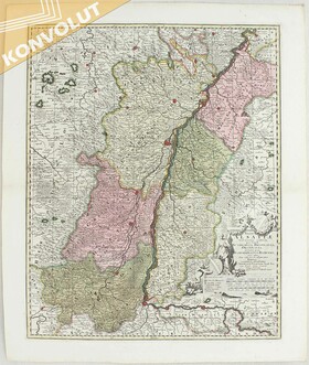 Elsass-Karten. 12 Bll. Coronelli, Jaillot u.a.