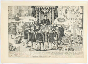 Verlesung der Confessio Augustana. Einbl. 1630