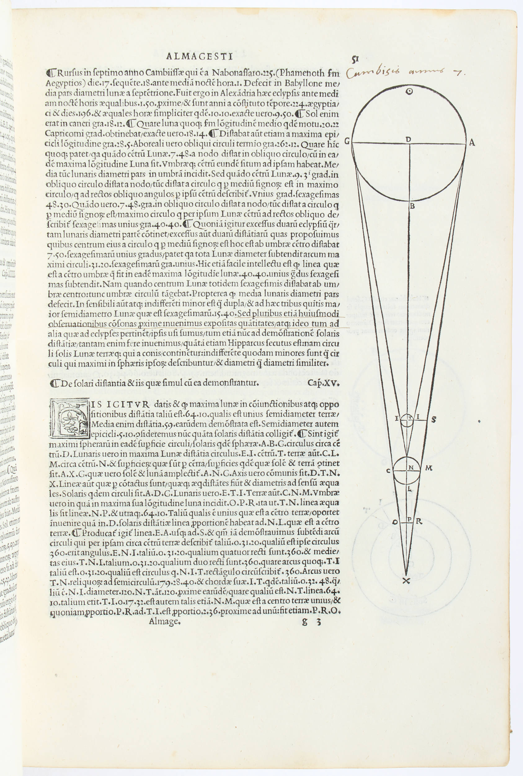 Ptolemaeus, Almagestum 1528+Apian, Introductio. Annotiertes Ex. G.J. Rheticus