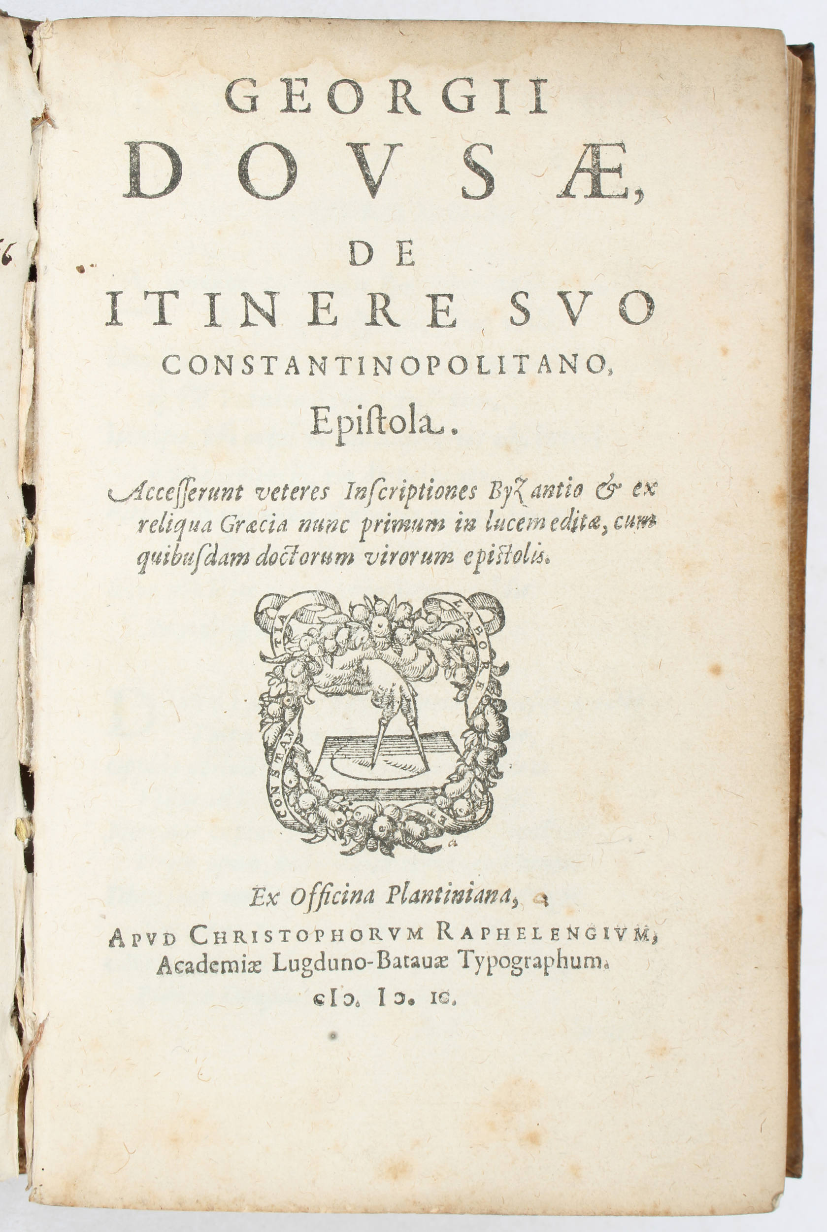 Dousa, De itinere Constantinopolitano + Beiband