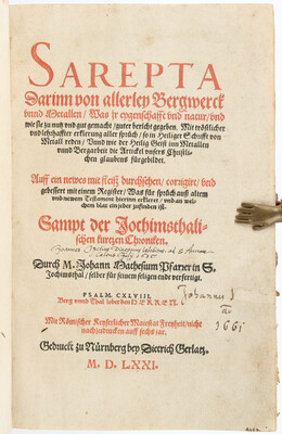 Mathesius, Sarepta. 1571