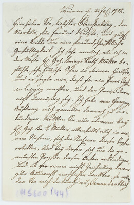 F.J. Bertuch, 4 Briefe an C.F.v. Blankenburg