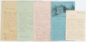 L. Bechstein, 5 Briefe + 1 Kuvert an T. Apel