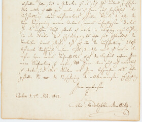 F. Mendelssohn Bartholdy, Brief an den Stadtrat v. Leipzig