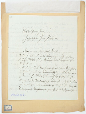 F.H. Ahrens, Brief (an C.F. Hindenburg)