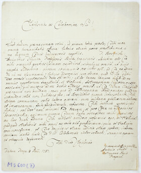 A. Strnad, Brief an C.F. Hindenburg