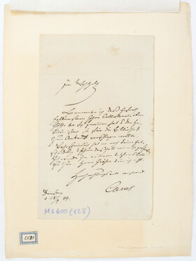 C.G. Carus, Brief an (K.J.) Schütz