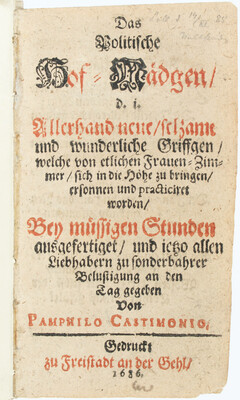 Pamphilus Castimonius, Politische Hof-Mädgen