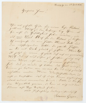 Johanna Geyer, Brief an T. Apel