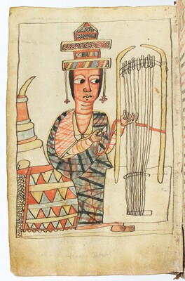 Äthiopische Handschrift mit 5 Miniaturen u. Ornamenten