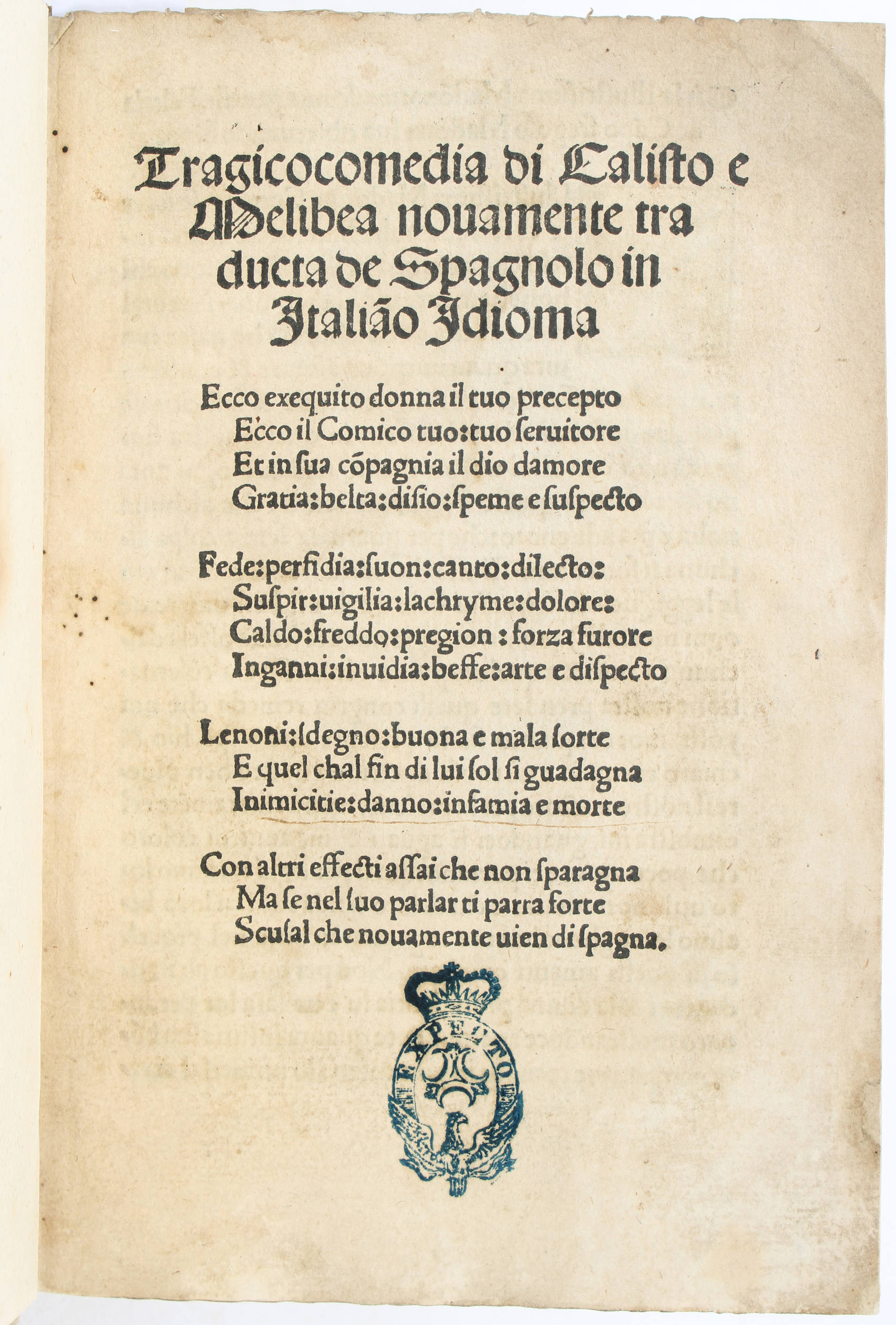 (Rojas), Tragicocomedia di Calisto e Melibea