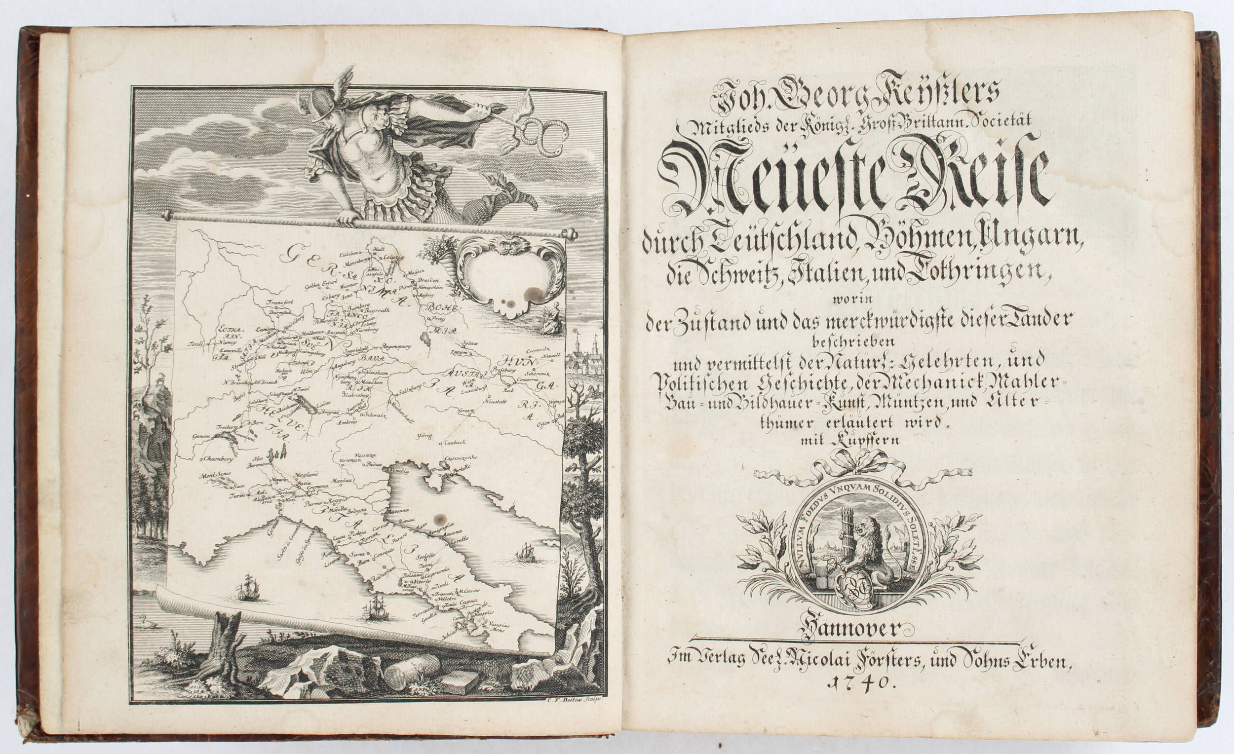 Keyßler, Reise durch Teutschland... Italien, Lothringen. 2 Bde.