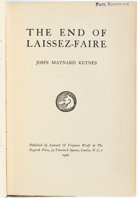 Keynes, The end of laissez-faire