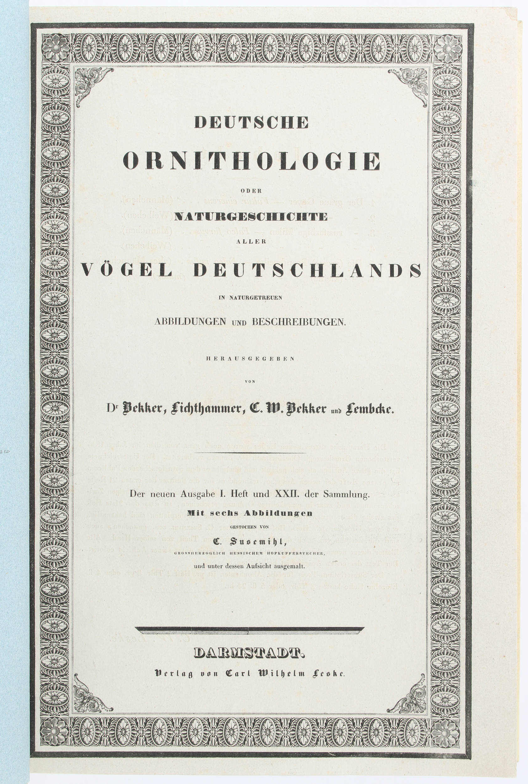 Susemihl, Teutsche Ornithologie