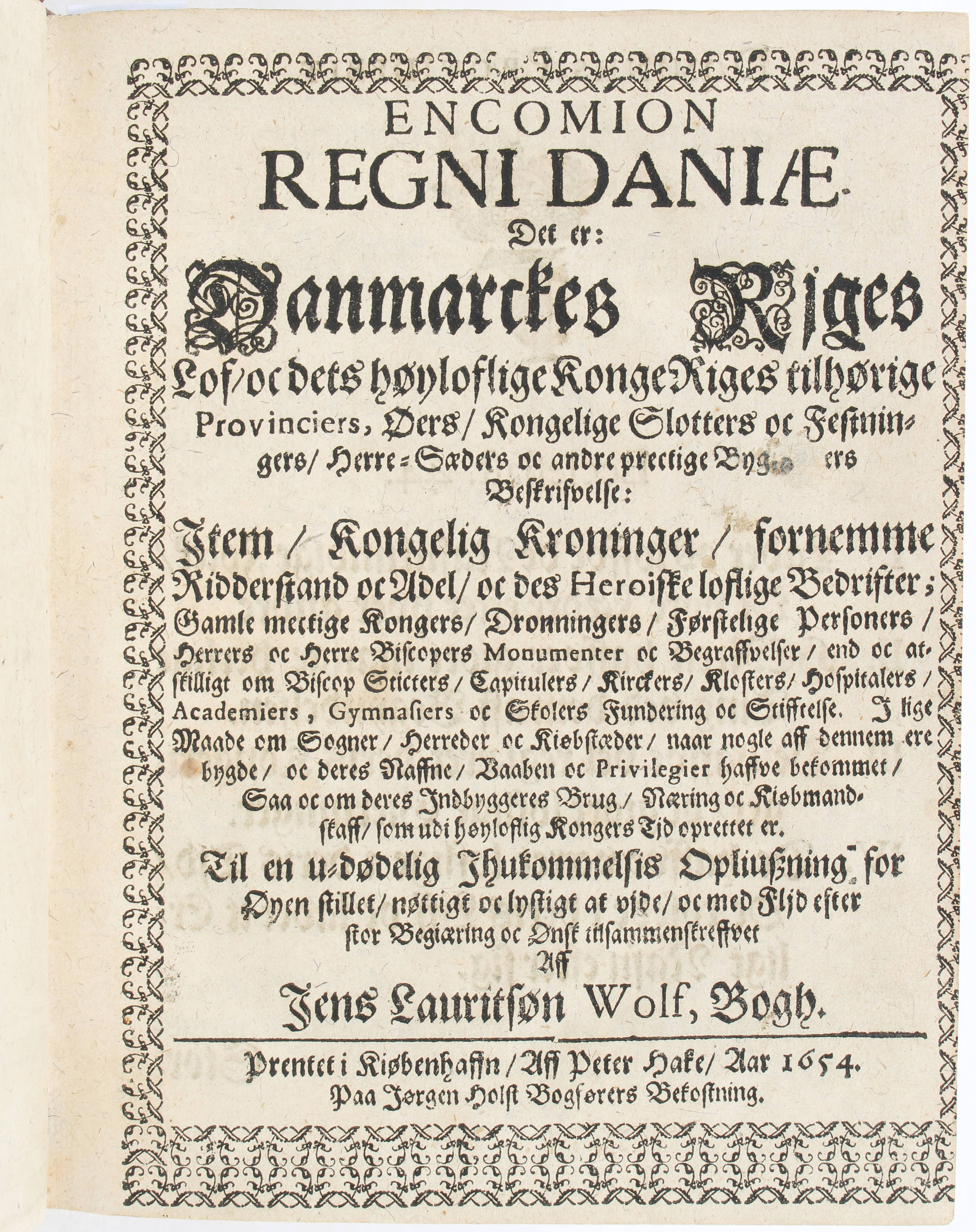 Wolf, Encomion regni Danae u. Beibd.