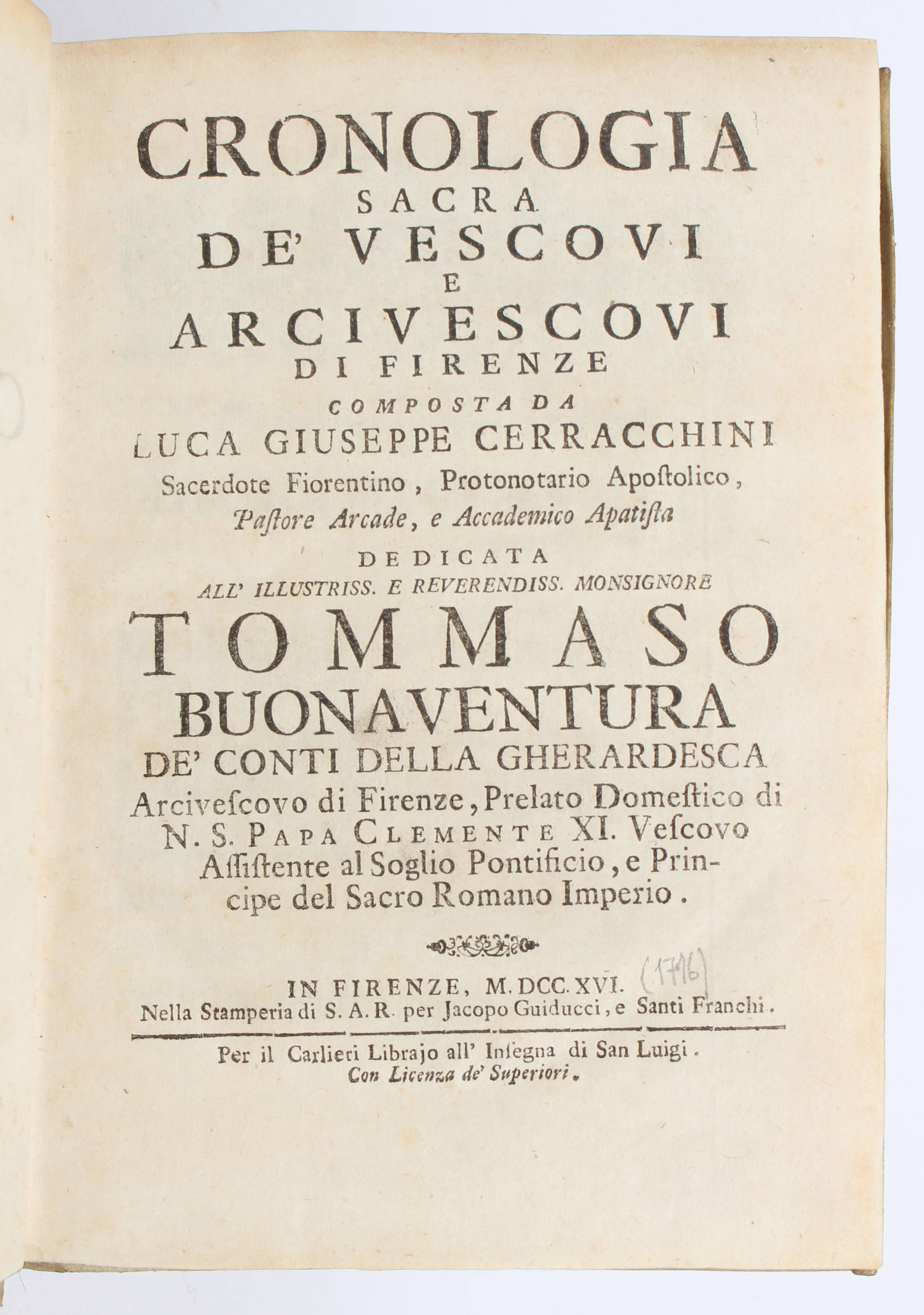 Cerracchini, Cronologia sacra... di Firenze