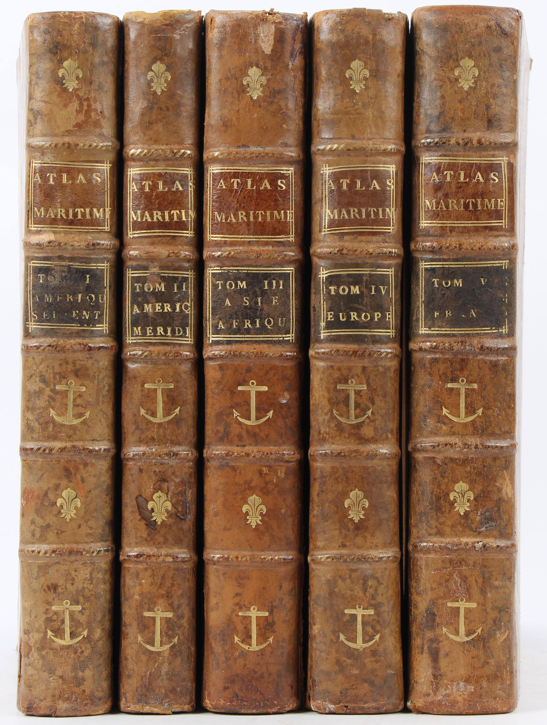 Bellin, Le petit atlas maritime. 5 Bde.