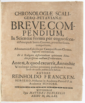 Franckenberger, Chronologiae compendium