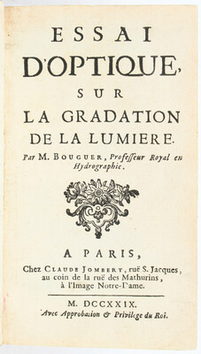Bouguer, Essai d'optique