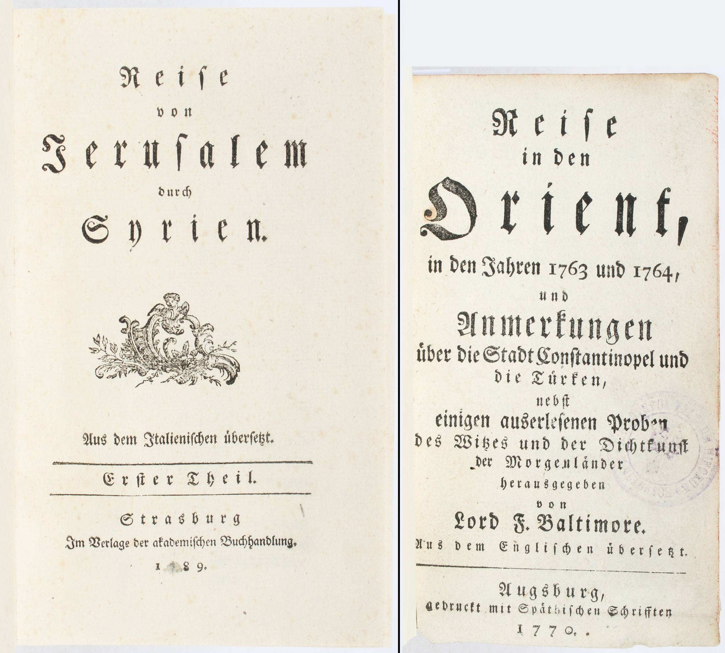 (Mariti), Reise durch Syrien / 2 Bde.