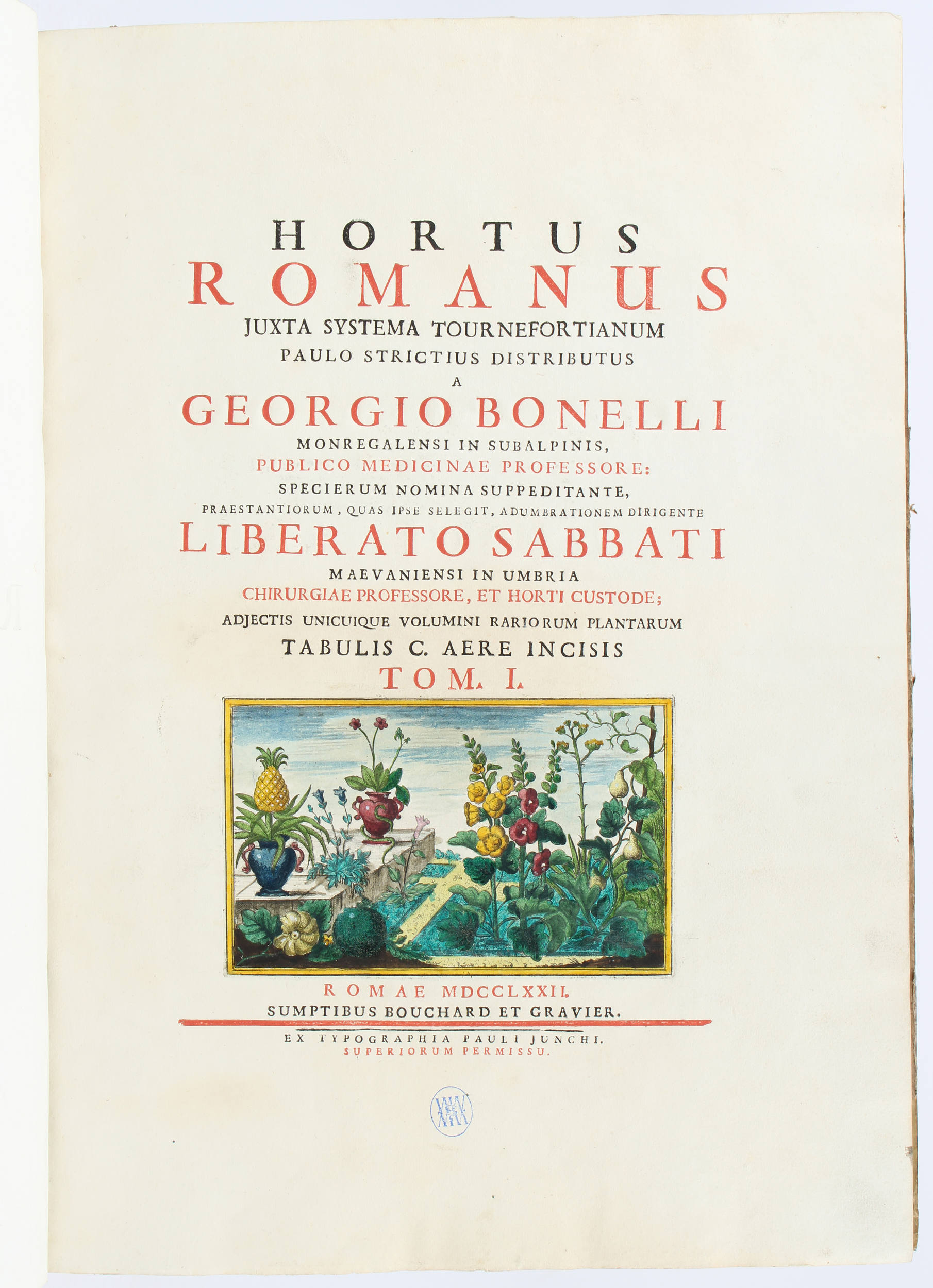 Bonelli, Hortus Romanus I-V. 5 Bde.