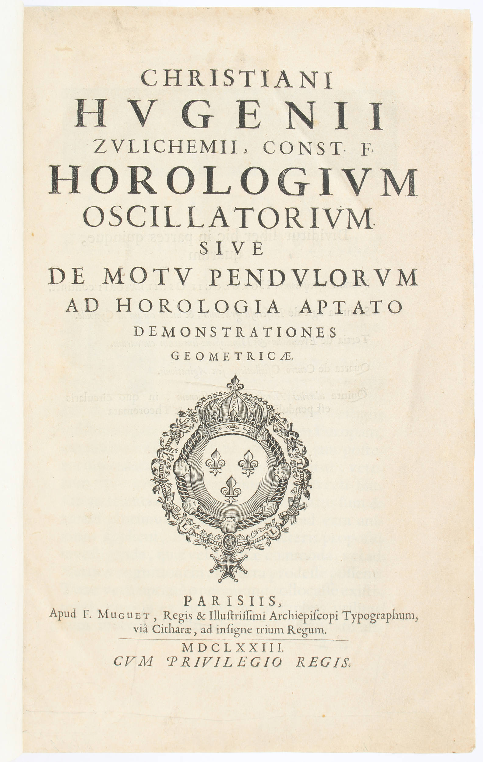 Huygens, Horologium oscillatorium