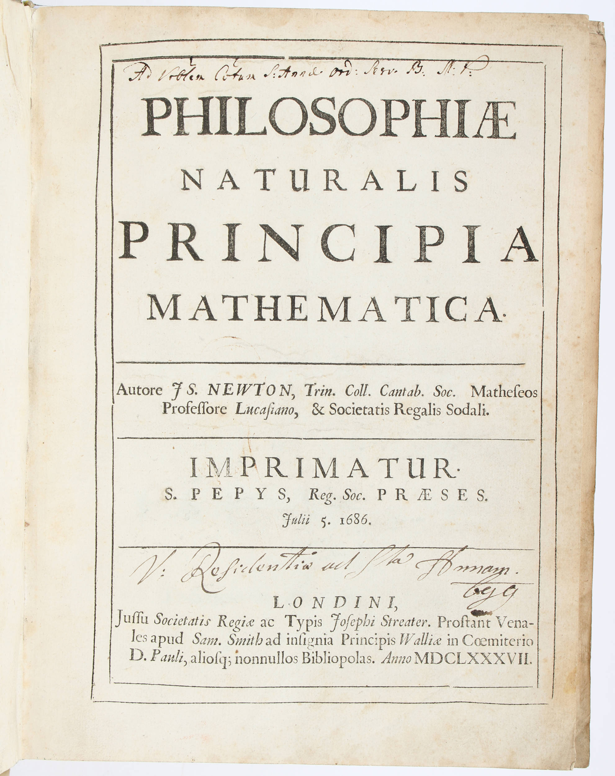Newton, Principia mathematica