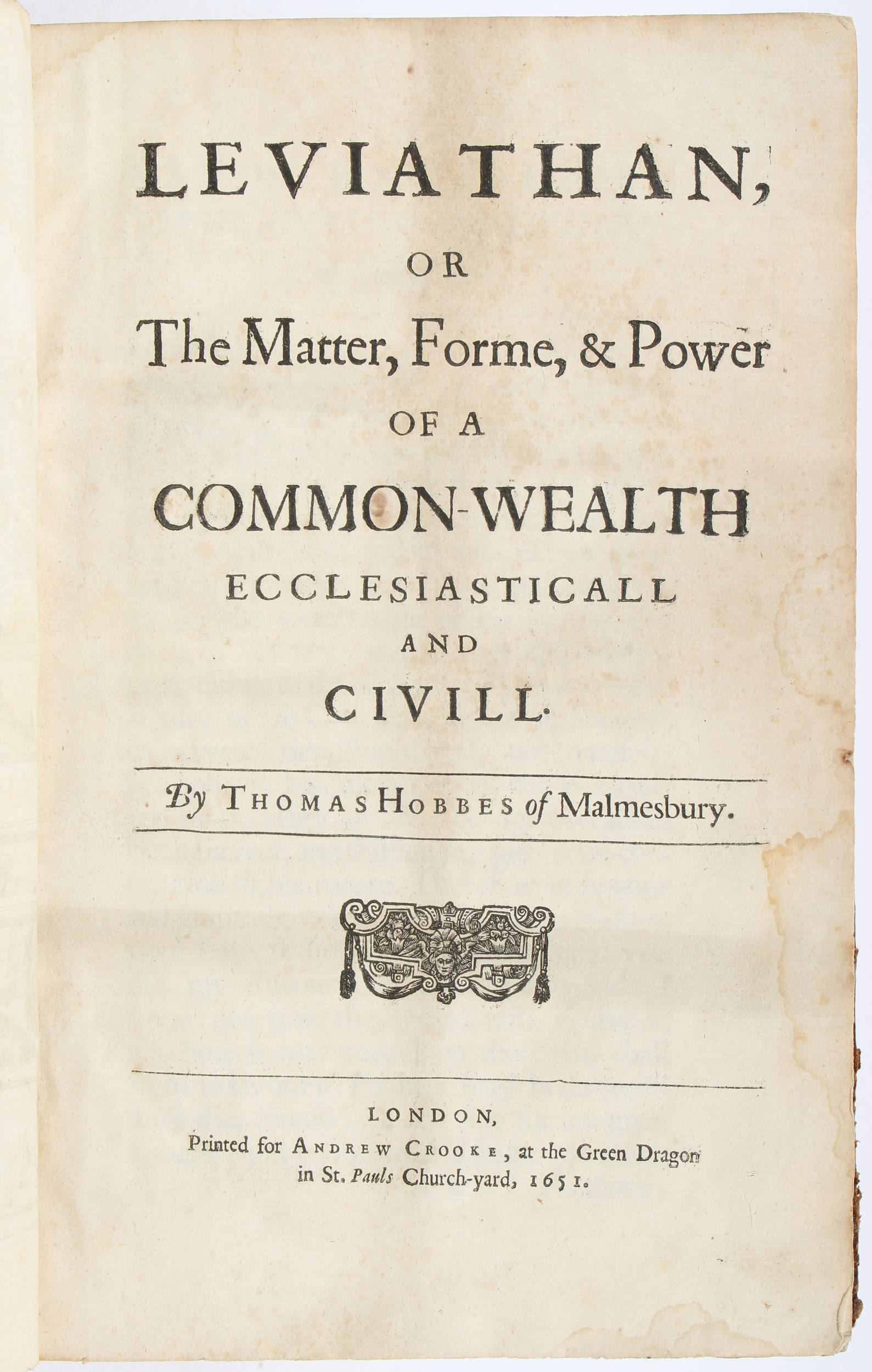 Hobbes, Leviathan. 