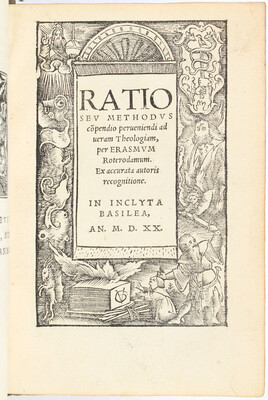 Erasmus Roterodamus, Ratio seu methodus + Beibde.