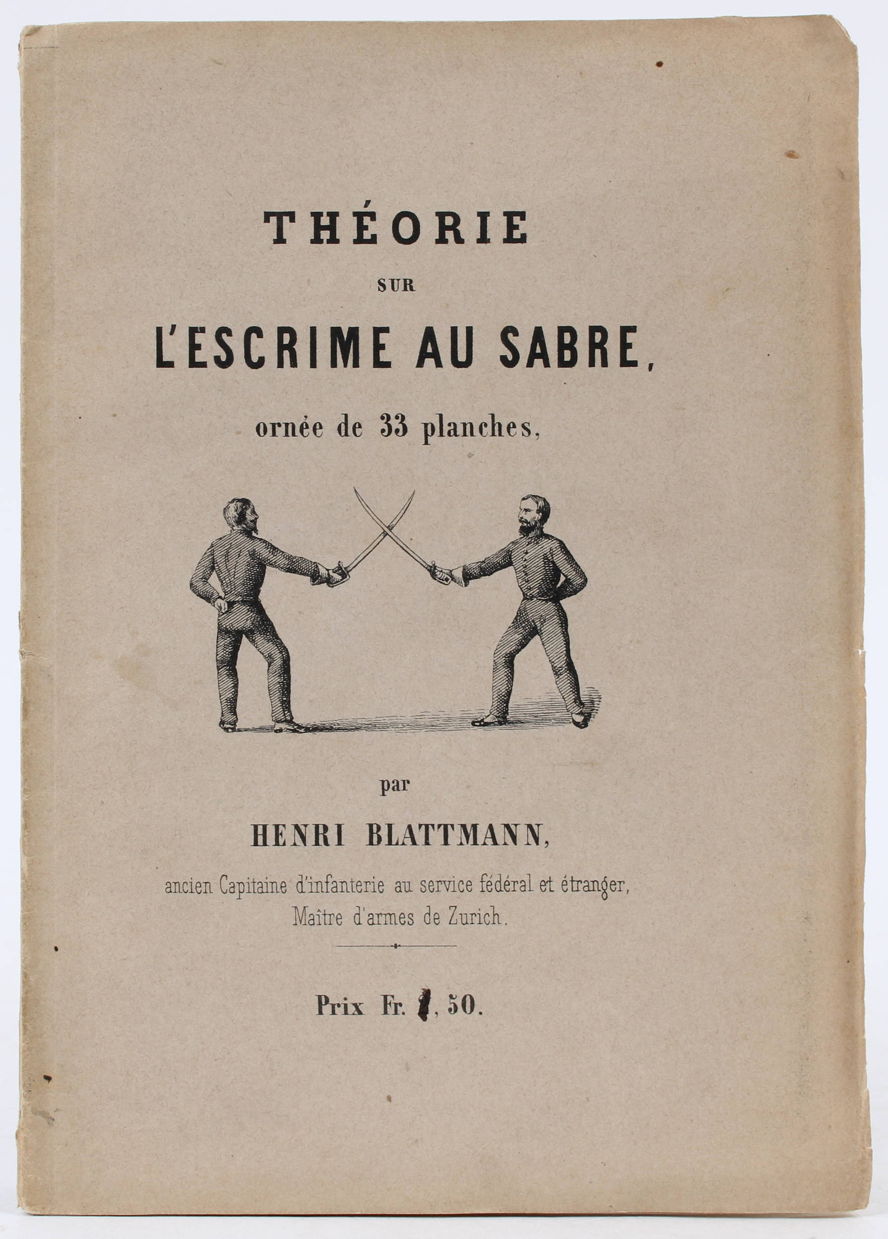Blattmann, L'escrime au Sabre