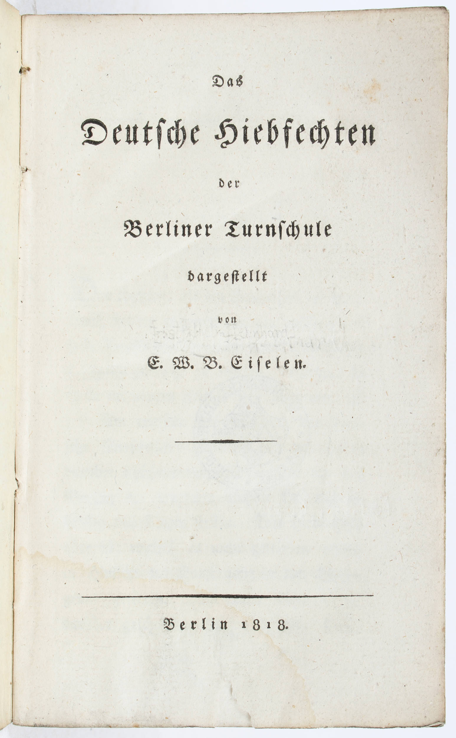 Eiselen, Das deutsche Hiebfechten