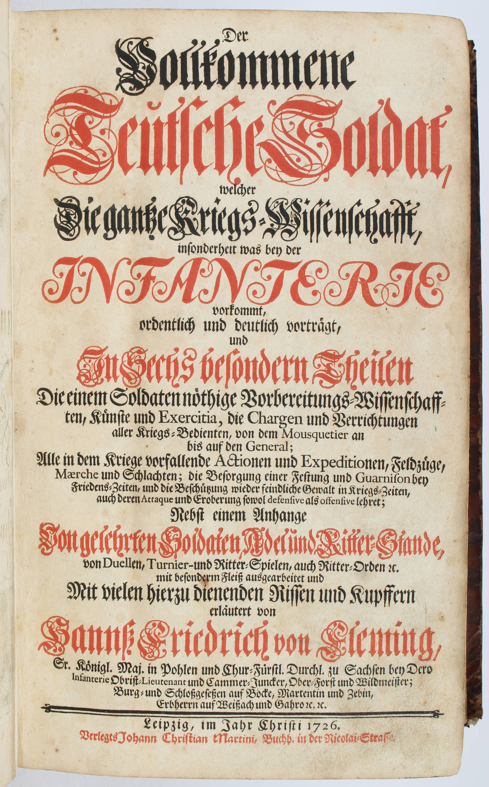 Fleming, Der vollkommene Teutsche Soldat
