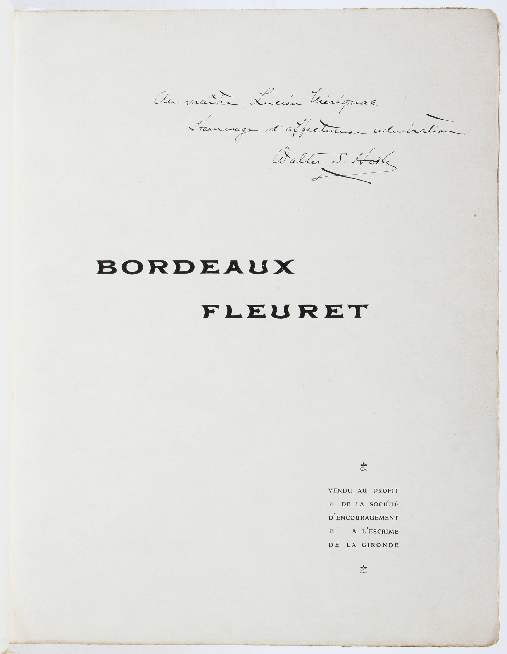 Hoke & Vovard, Bordeaux Fleuret