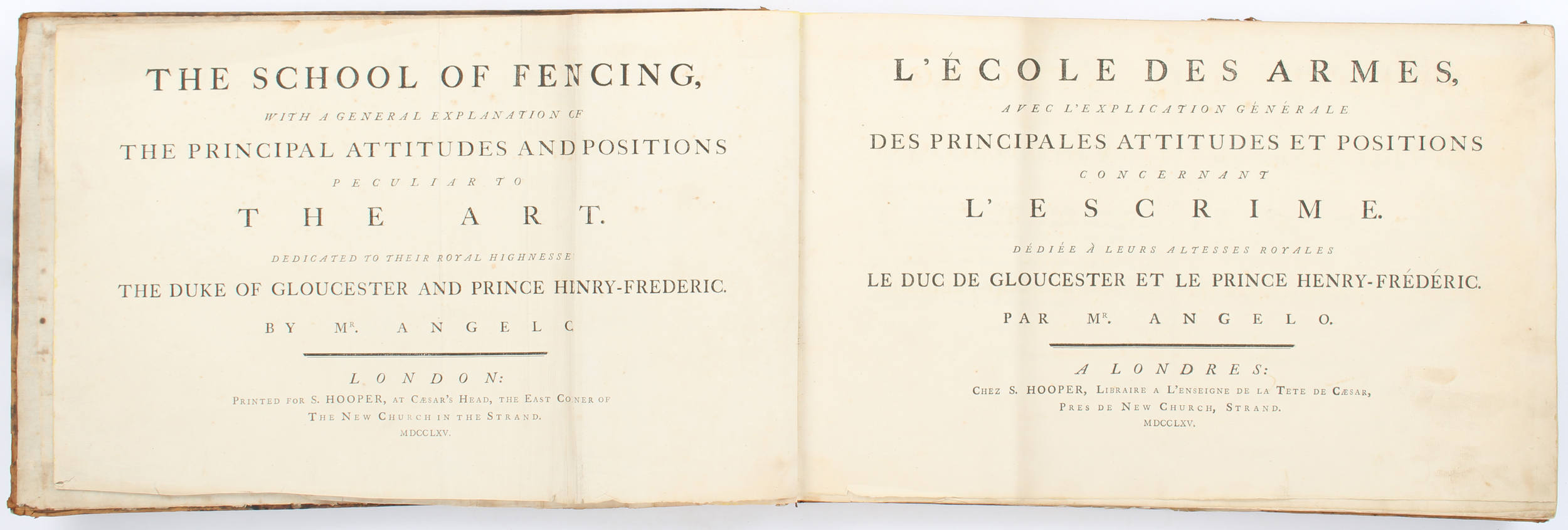 Angelo, L'Ecole des armes - The School of Fencing