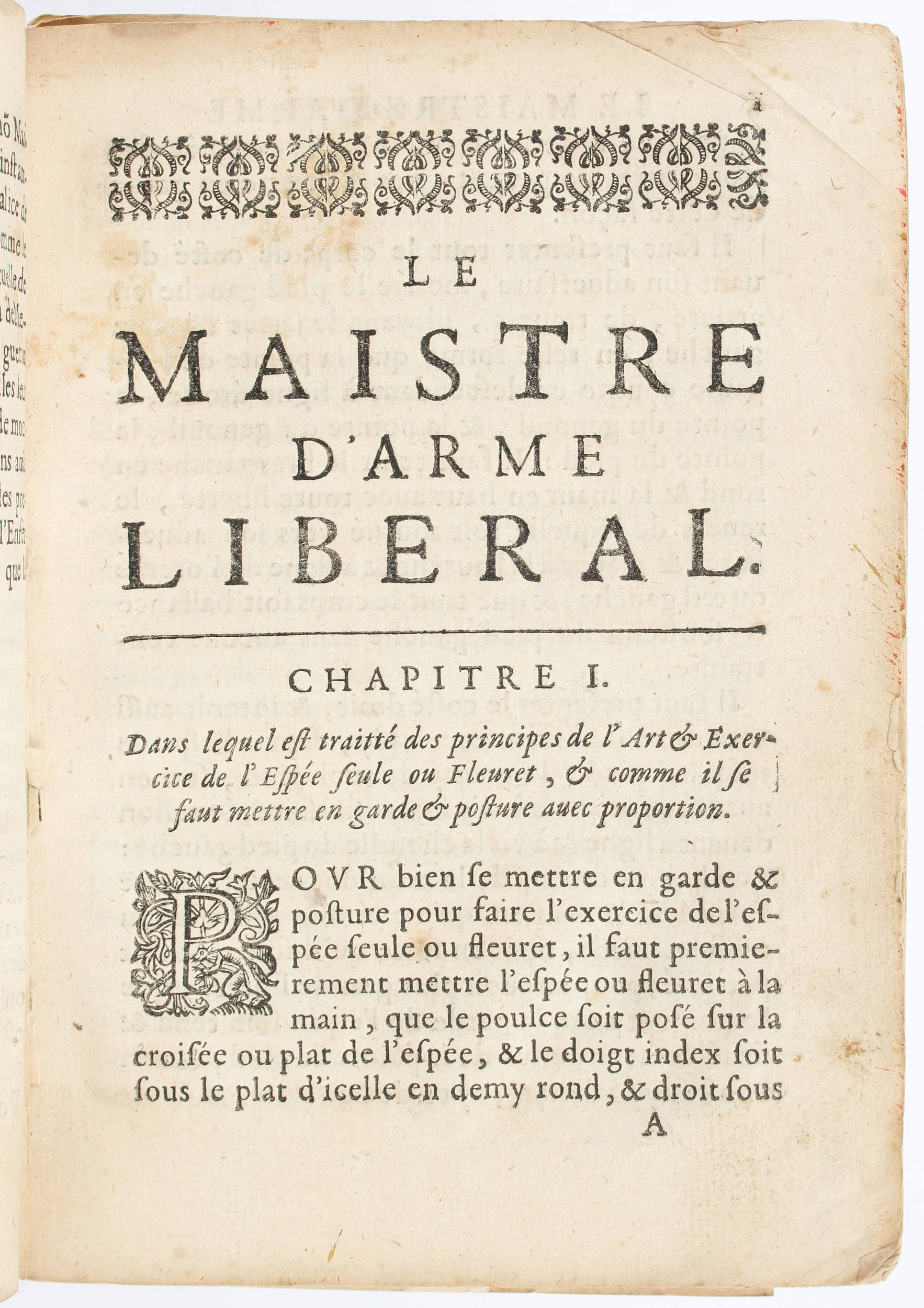 Besnard, Le maistre d'armes liberal