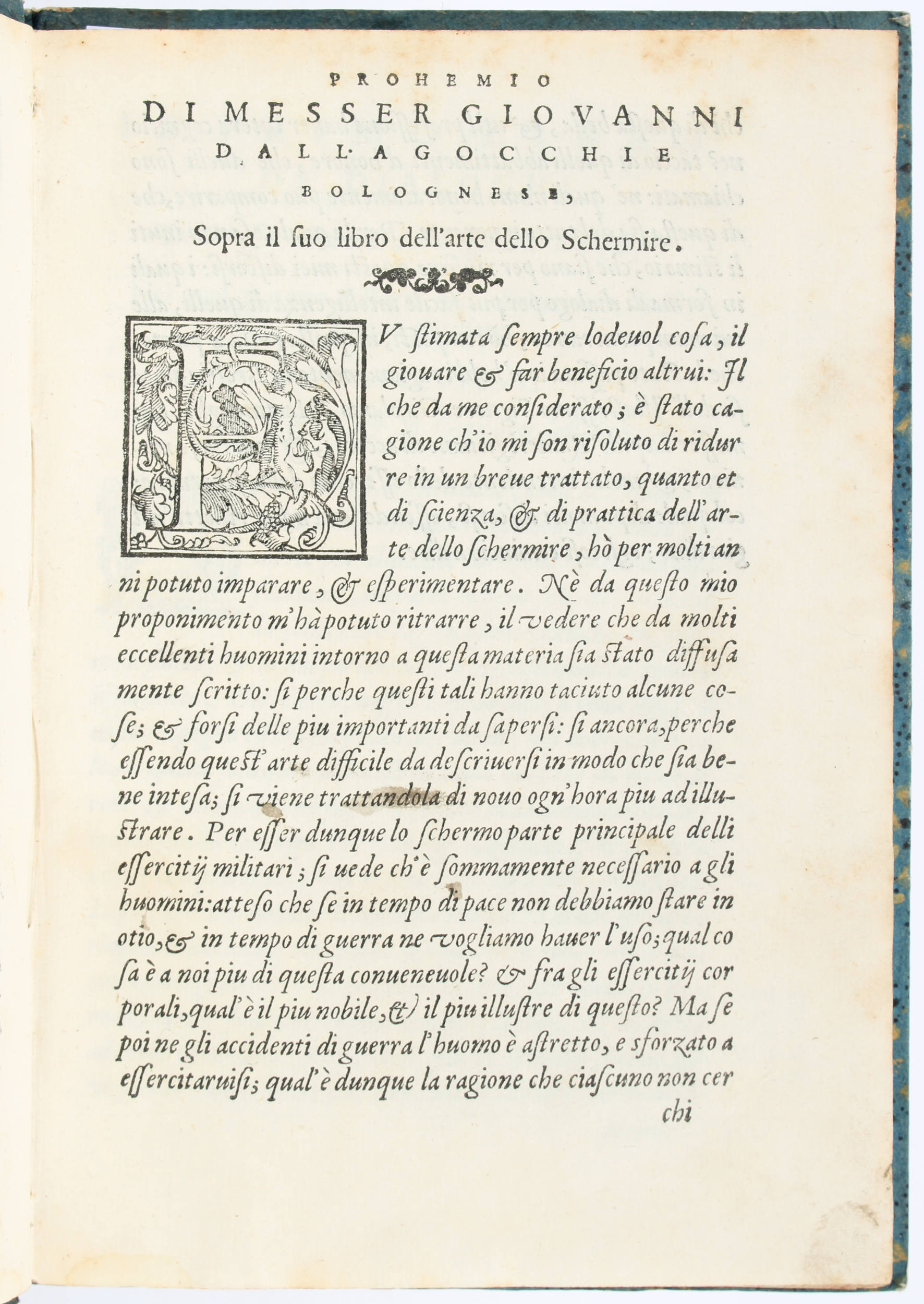Agocchie, Dell'arte di scrimia