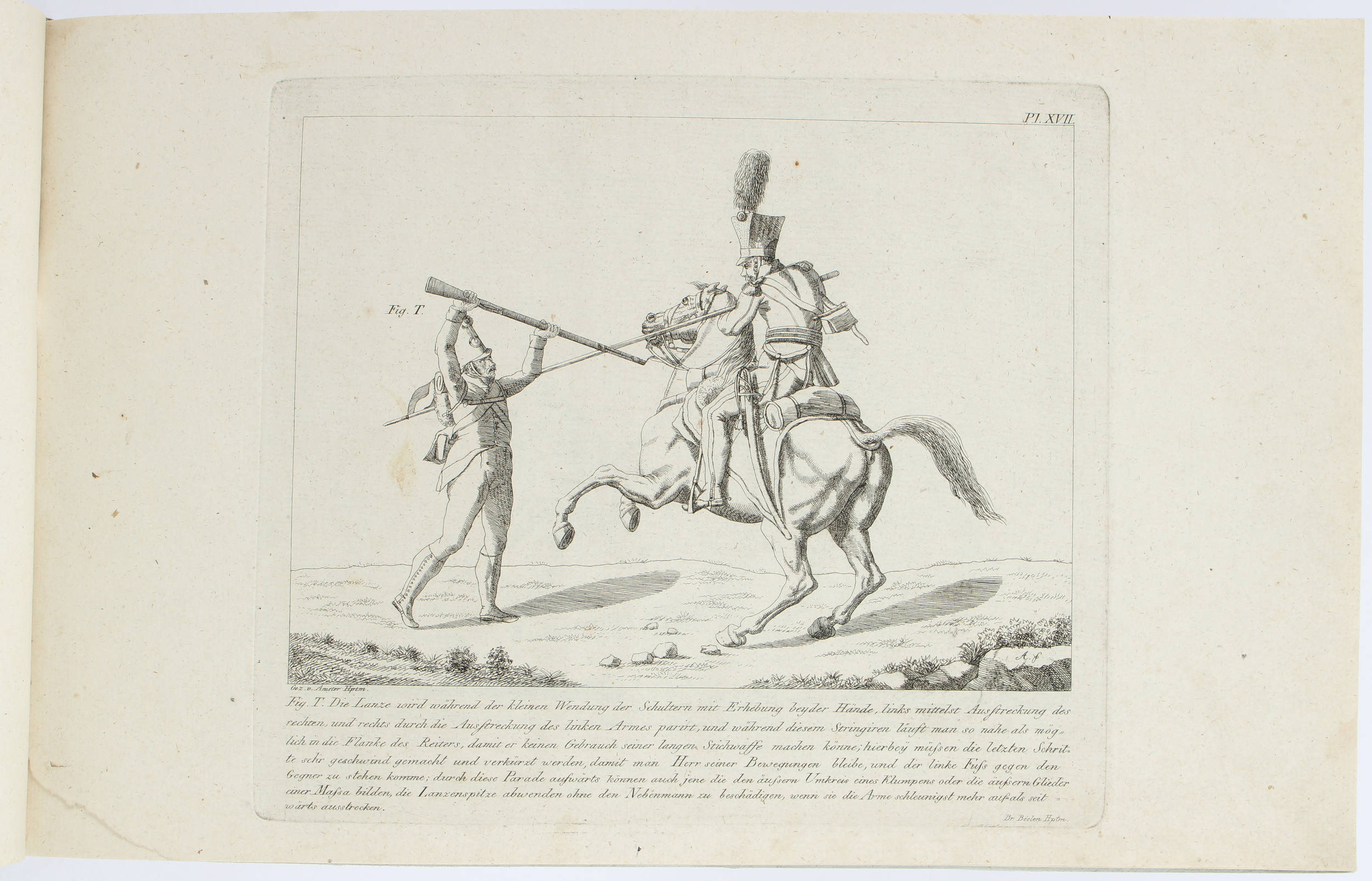 Beelen (v. Bertholff), Plane zum Fechten mit dem Bayonnett
