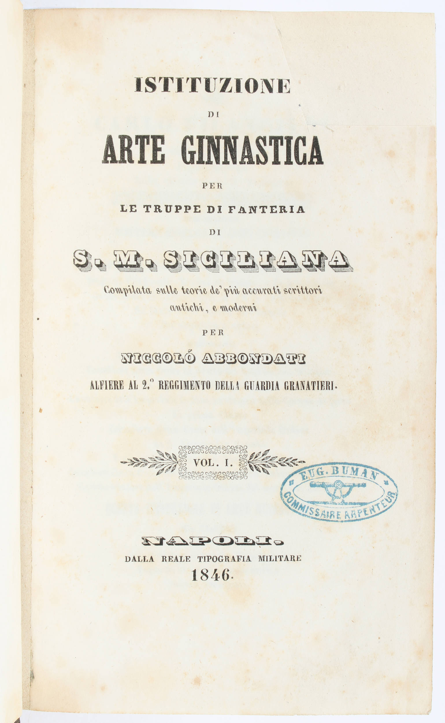 Abbondati, Instituzione di arte ginnastica. 3 Bde.