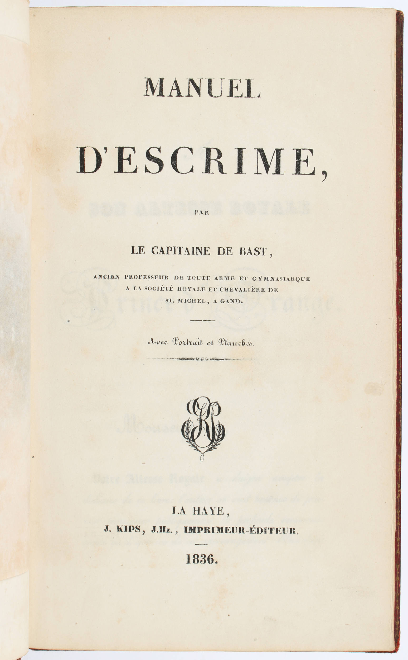 Bast, Manuel d'escrime (Den Haag)