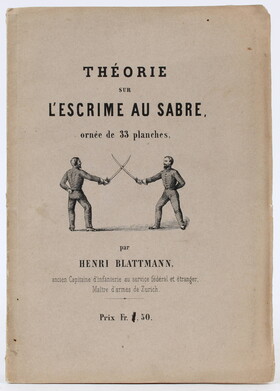 Blattmann, L'escrime au Sabre