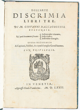 Agocchie, Dell'arte di scrimia