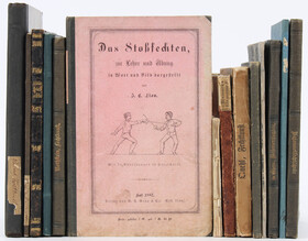 Fechtkunst, Konvolut Kleinschriften. 1819-1885. 14 Bde.