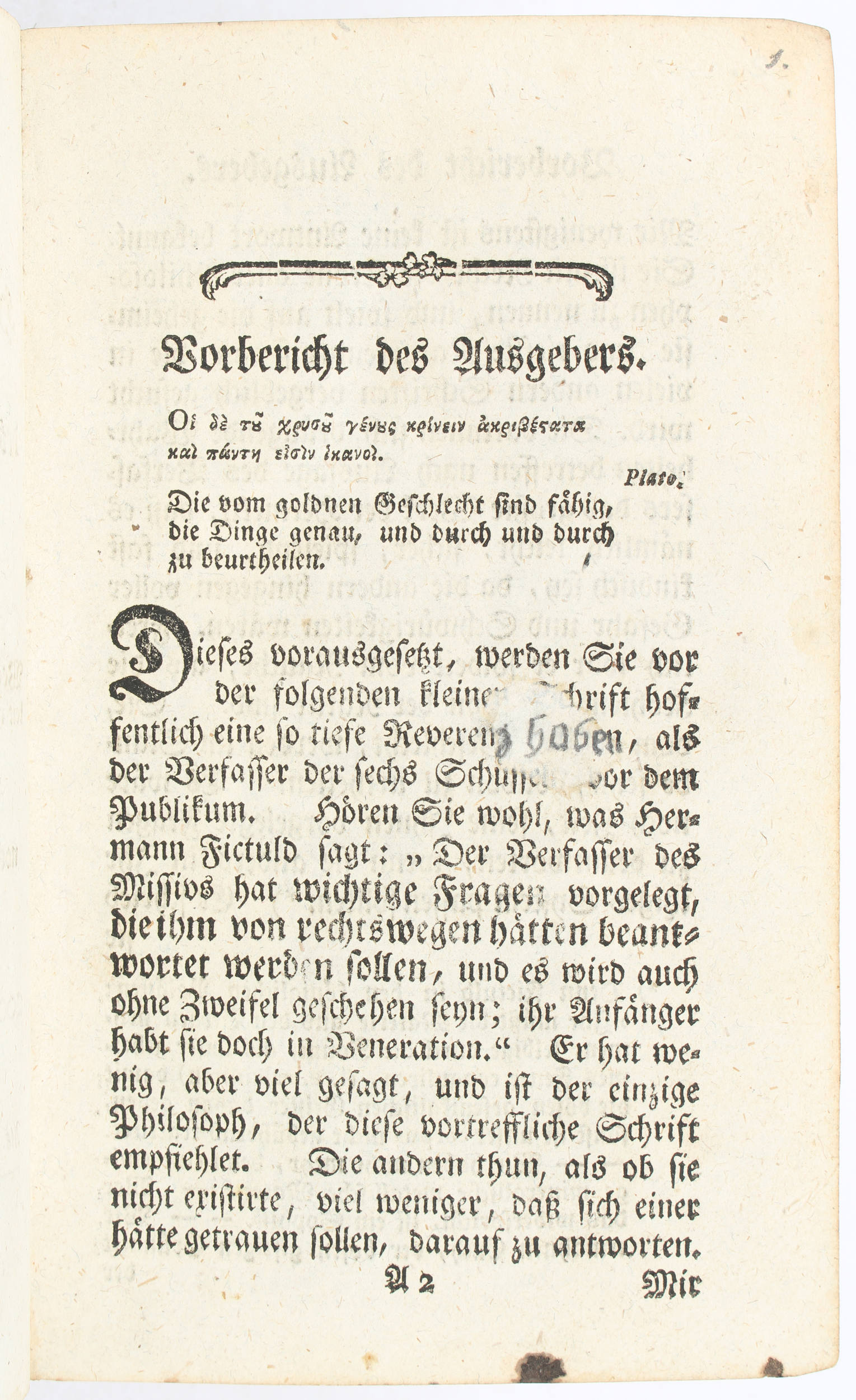 Missiv an die Brüderschaft + 2 Beibände
