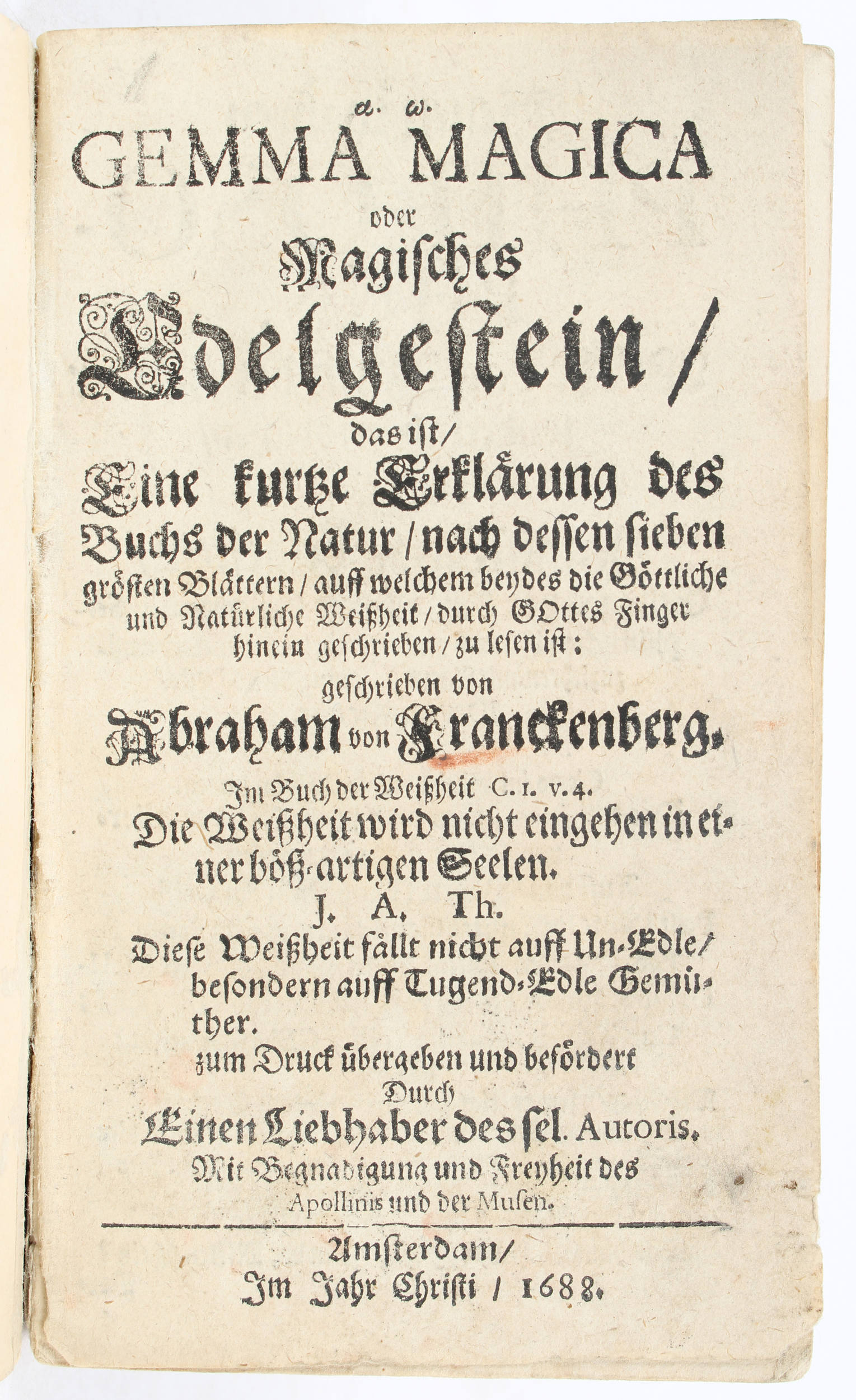 Franckenberg, Magisches Edelgestein